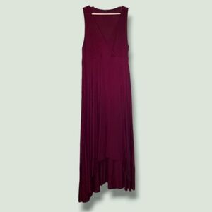 Size 2 TORRID deep purple sleeveless maxi hi-low dress
